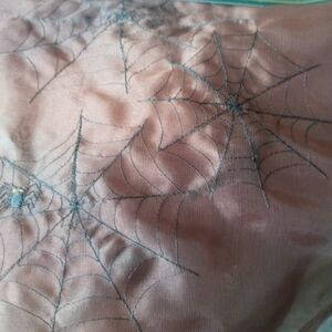 Woodbridge Designs Brown Decorative Halloween table Runner Spiders & Webs NEW